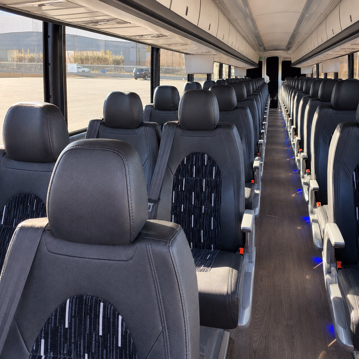 hollywood charter bus interior