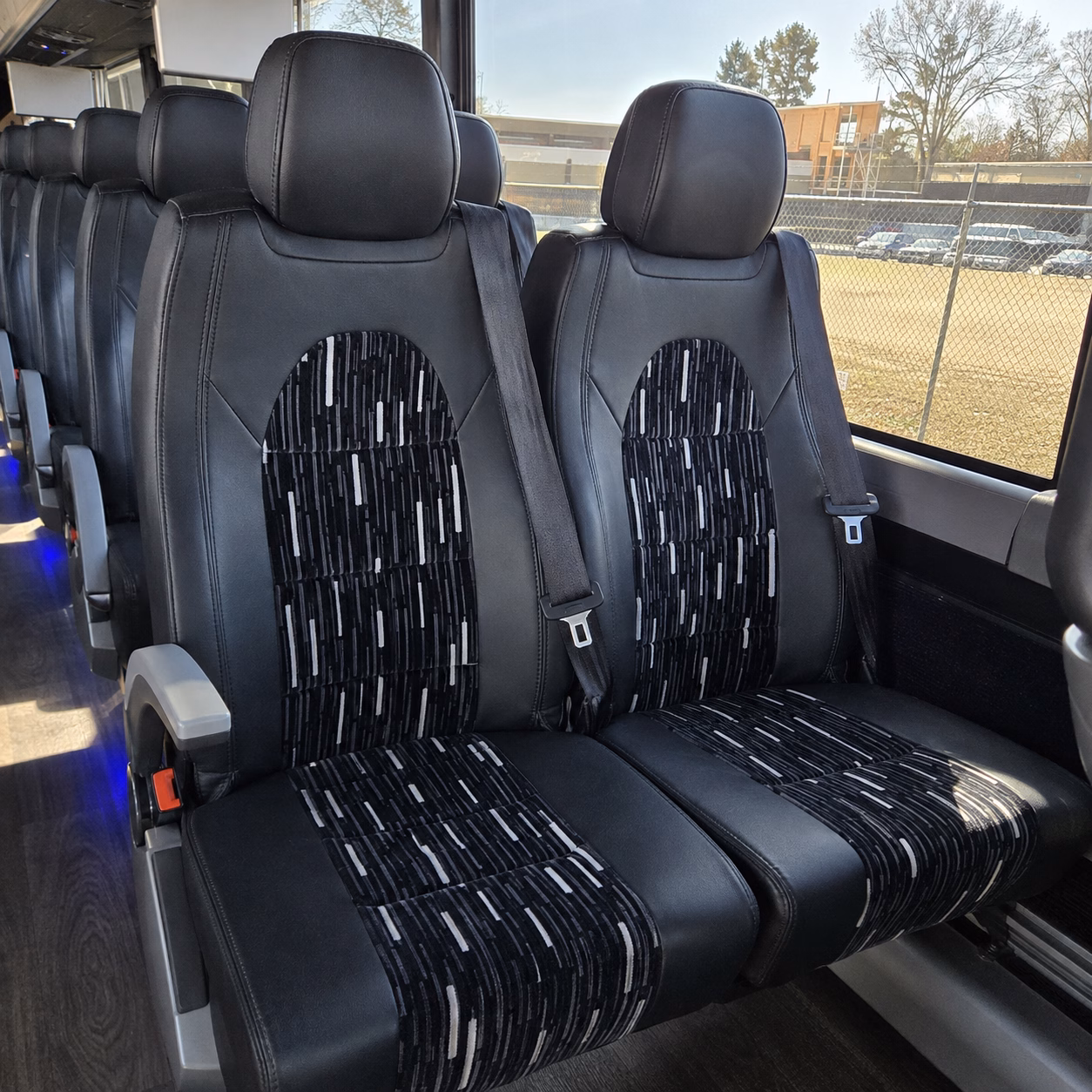 hollywood wedding transportation onboard seating